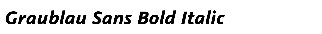 Graublau Sans Bold Italic image